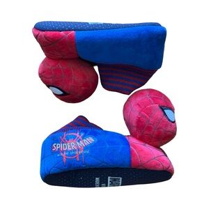 Spider-Man plush toddler slippers - kids size 9/10